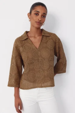 Cortefiel Polo r&uacute;stico bordado^Mujer Polos