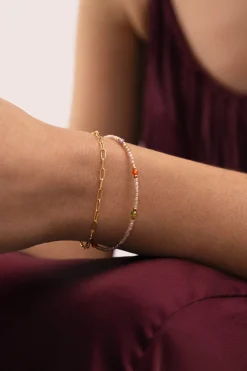 Singularu Pulsera Double Glam Acero B.Oro^Mujer Bisutería