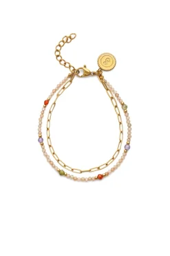 Singularu Pulsera Double Glam Acero B.Oro^Mujer Bisutería