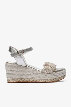 Popa Sandalia cuña baja señora Garua Yute^Mujer Sandalias