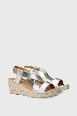 Toni Pons Sandalia de cu&ntilde;a metalizada con tiraselasticas^Mujer Sandalias
