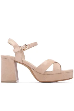 XTI Sandalia tac&oacute;n ancho y plataforma^Mujer Sandalias