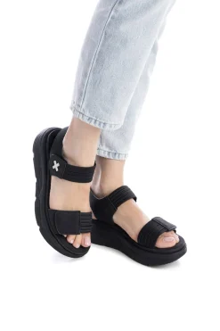 XTI Sandalia tiras el&aacute;sticas velcro^Mujer Sandalias