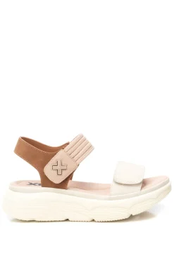 XTI Sandalia tiras elásticas velcro^Mujer Sandalias