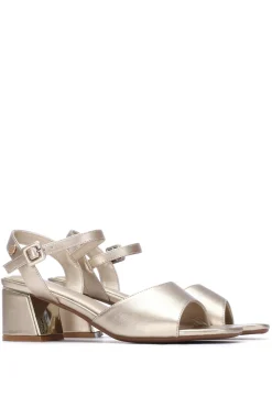 Refresh Sandalias metalizadas tac&oacute;n^Mujer Sandalias