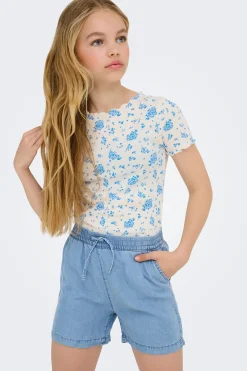 Only Girls Short denim ligero^Niños Pantalones