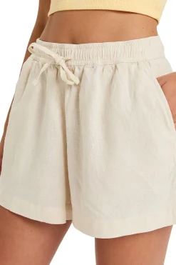 Roxy Short lino cintura el&aacute;stica^Mujer Lino