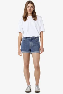 Noisy May Short vaquero b&aacute;sico con dobladillo de cinco bolsillos.^Mujer Jeans|Pantalones