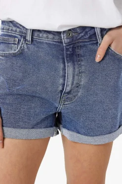 Noisy May Short vaquero b&aacute;sico con dobladillo de cinco bolsillos.^Mujer Jeans|Pantalones