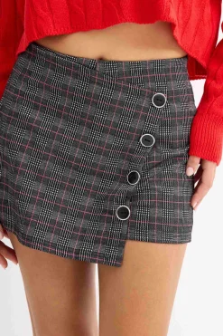 Inside Skort Jacquard Botones^Mujer Faldas