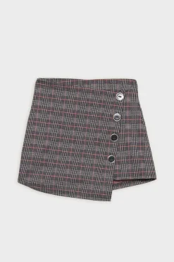 Inside Skort Jacquard Botones^Mujer Faldas