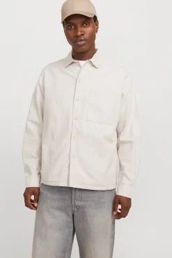 Jack & Jones Sobrecamisa de sarga corte ancho^Hombre Camisas