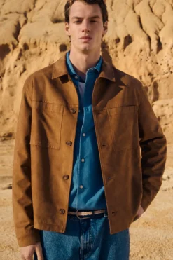 Springfield Sobrecamisa efecto ante^Hombre Cazadoras|Camisas