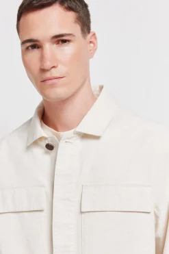 Springfield Sobrecamisa lino algod&oacute;n overshirt fit^Hombre Camisas