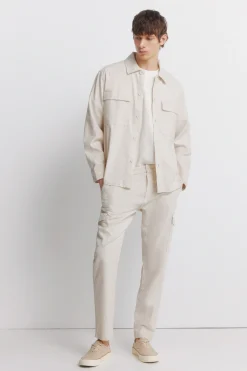 Springfield Sobrecamisa lino overshirt^Hombre Camisas|Lino