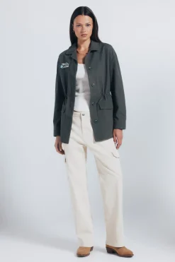 Springfield Sobrecamisa militar parches^Mujer Chaquetas