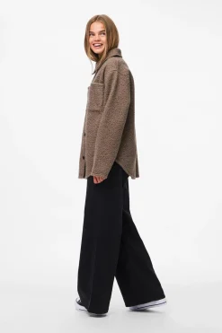 Pieces Sobrecamisa teddy bolsillos^Mujer Camisas Y Blusas