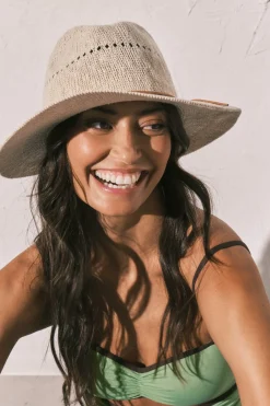 Women'secret Sombrero efecto rafia beige^Mujer Baño