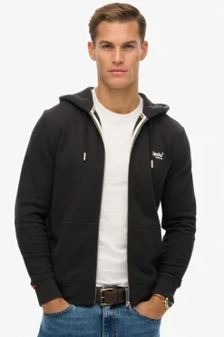 Superdry Sudadera b&aacute;sica cremallera y capucha con logotipo^Hombre Sudaderas