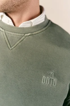 OOTO Sudadera b&aacute;sica lavada cuello redondo^Hombre Sudaderas