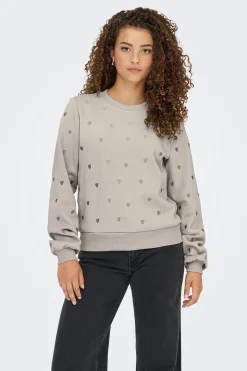 Only Sudadera bordado lurex^Mujer Sudaderas