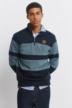 Springfield Sudadera cuello camionero bloques color^Hombre Sudaderas