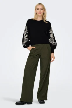 Only Sudadera detalles bordados^Mujer Sudaderas