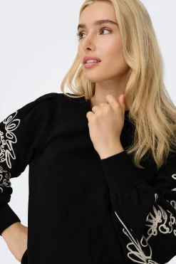 Only Sudadera detalles bordados^Mujer Sudaderas