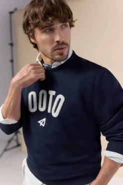 OOTO Sudadera logo cuello redondo^Hombre Sudaderas