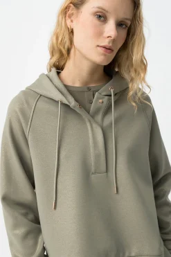 Tiffosi Sudadera Metalizada con Botones^Mujer Sudaderas