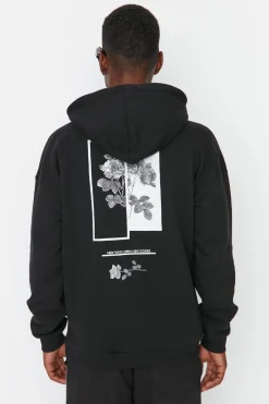 Trendyol Sudadera print floral^Hombre Sudaderas