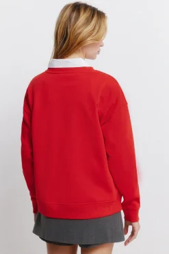 Springfield Sudadera "L.A" roja^Mujer Sudaderas