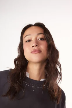 Slowlove Sudadera tachas^Mujer Sudaderas