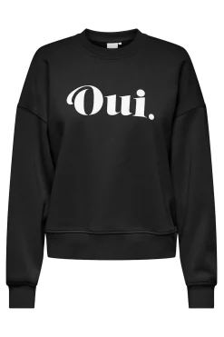 Only Sudadera texto frontal^Mujer Sudaderas