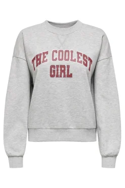 Only Sudadera texto frontal^Mujer Sudaderas