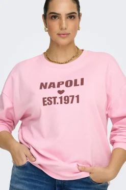 Only Carmakoma Sudadera texto frontal talla grande^Mujer Sudaderas