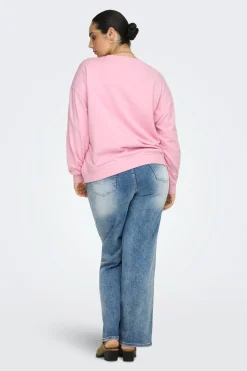 Only Carmakoma Sudadera texto frontal talla grande^Mujer Sudaderas