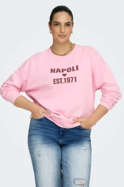 Only Carmakoma Sudadera texto frontal talla grande^Mujer Sudaderas