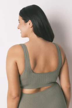 Women'secret Sujetador top seamless tricot verde^Mujer Sujetadores