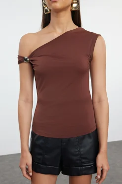 Trendyol Top asim&eacute;trico^Mujer Camisetas