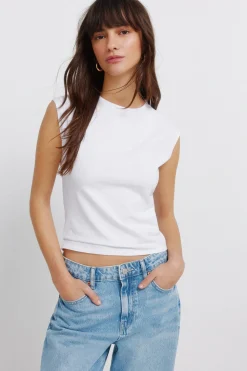 Springfield Top b&aacute;sico sin mangas algod&oacute;n^Mujer Basic Bar