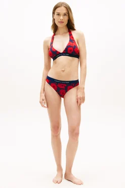 Tommy Hilfiger Top bikini tipo halter floral^Mujer Baño