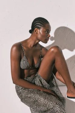 Women'secret Top bikini triangular animal print^Mujer Baño