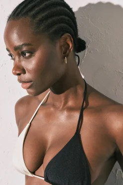 Women'secret Top bikini triangular color block B&W^Mujer Baño