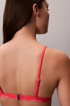 Calvin Klein Top bikini triangular logo^Mujer Baño