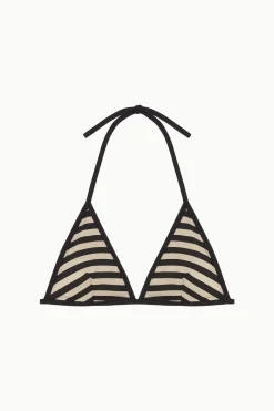 Cotton Sail Top bikini triangular rayas^Mujer Baño