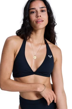 Roxy Top de bikini triangular halter liso^Mujer Baño