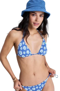 Roxy Top de bikini triangular flores^Mujer Baño
