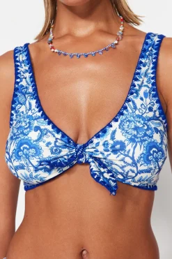 Trendyol Top de bikini triangular damasco lazos^Mujer Baño