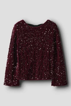 Name It Top de lentejuelas y terciopelo de ni&ntilde;a^Niños Camisetas